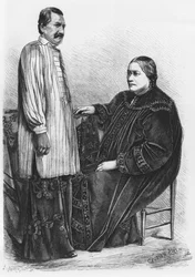 Königin Pomare IV (1827-77) von Tahiti und ihr Ehemann, Illustration aus 